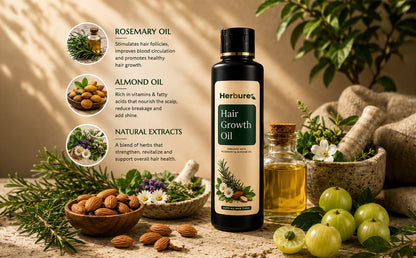 Herbure Natural Hair Growth Oil with Rosemary Extract - 100ml